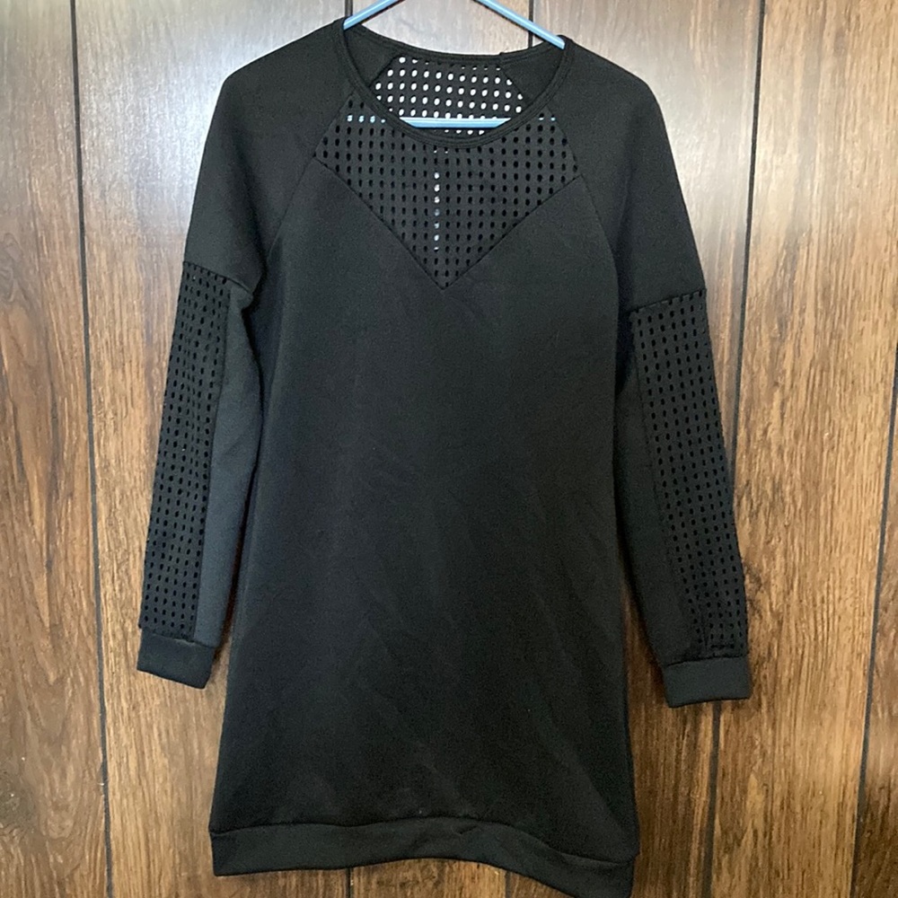 Women’s Black Small Fabletics Long Sleeve Dress PreOwned